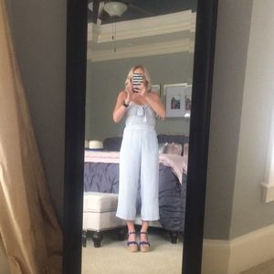 Japna blue and white striped jumpsuit